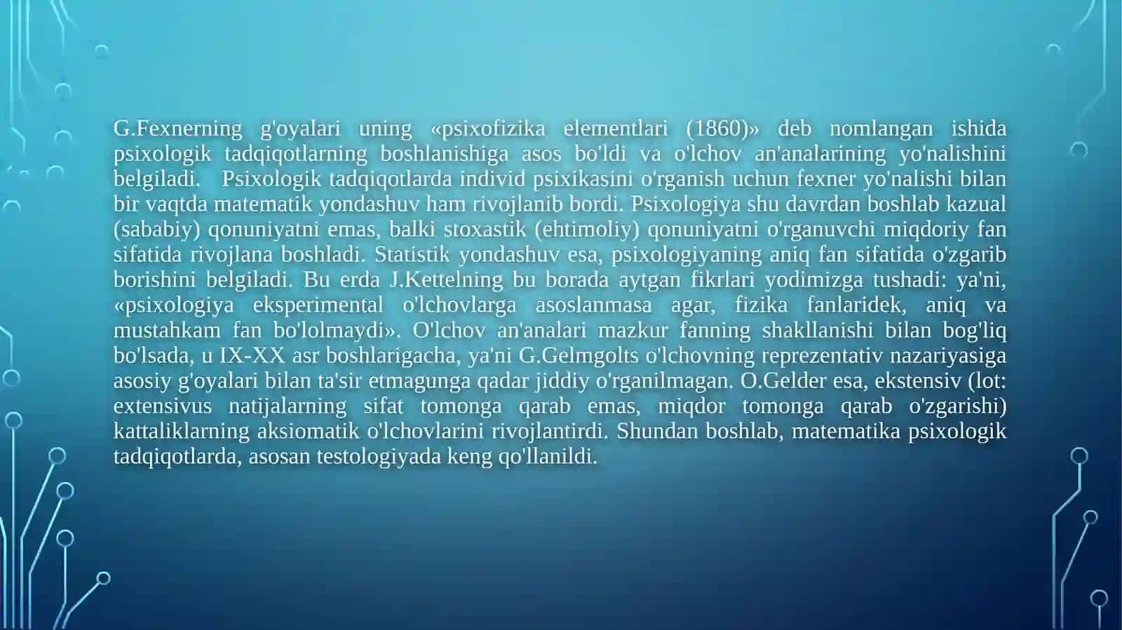 PSIXOLOGIK O’LCHOV 3