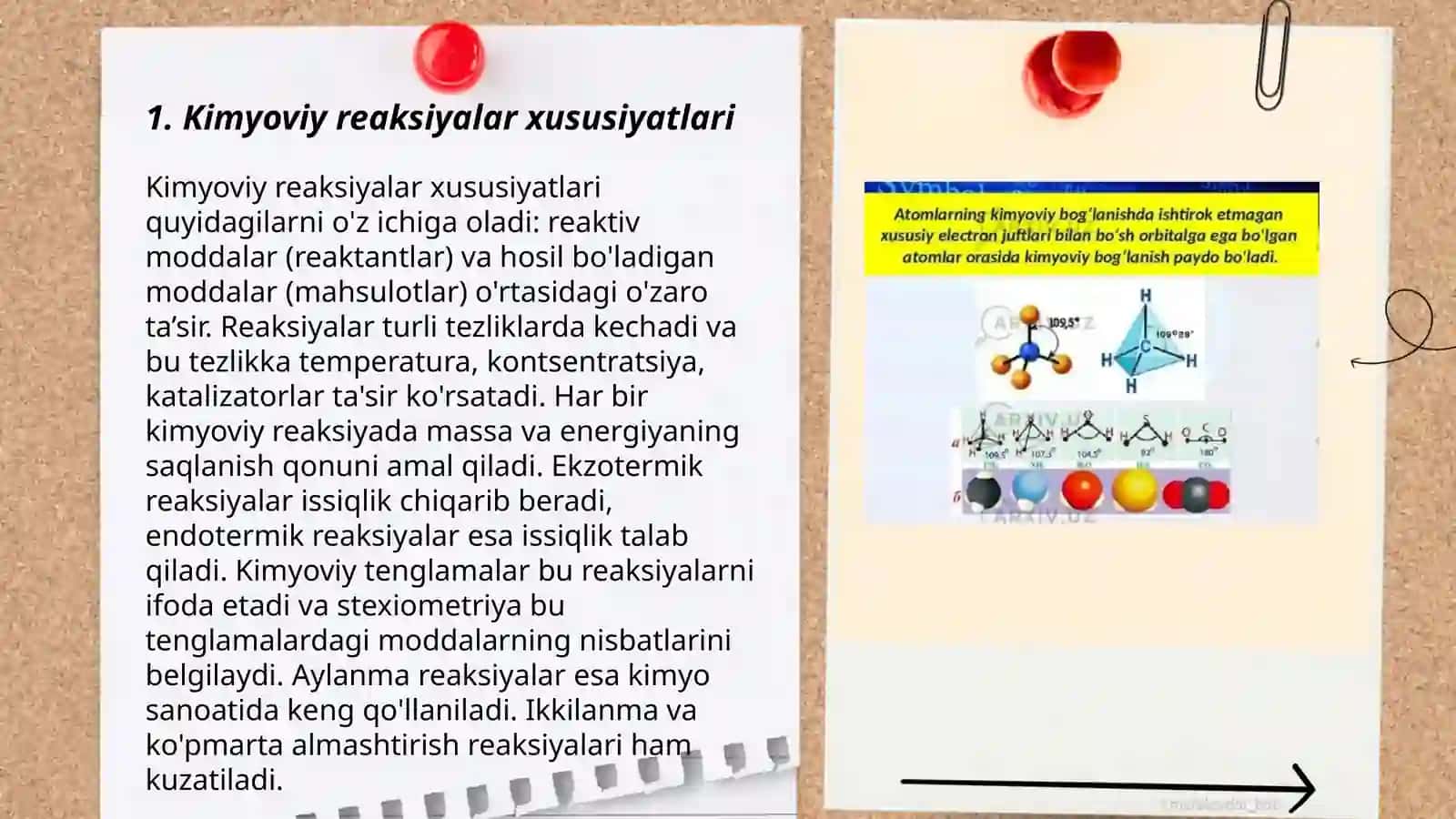 O'quvchilarda kimyoviy reaksiyalar haqidagi tushunchalarni shakllantirish 3