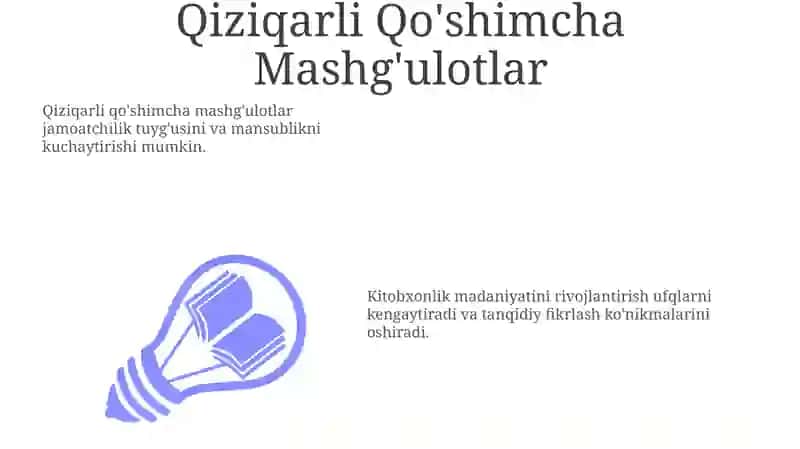 Qiziqarli Qo'shimcha Mashg'ulotlar 3