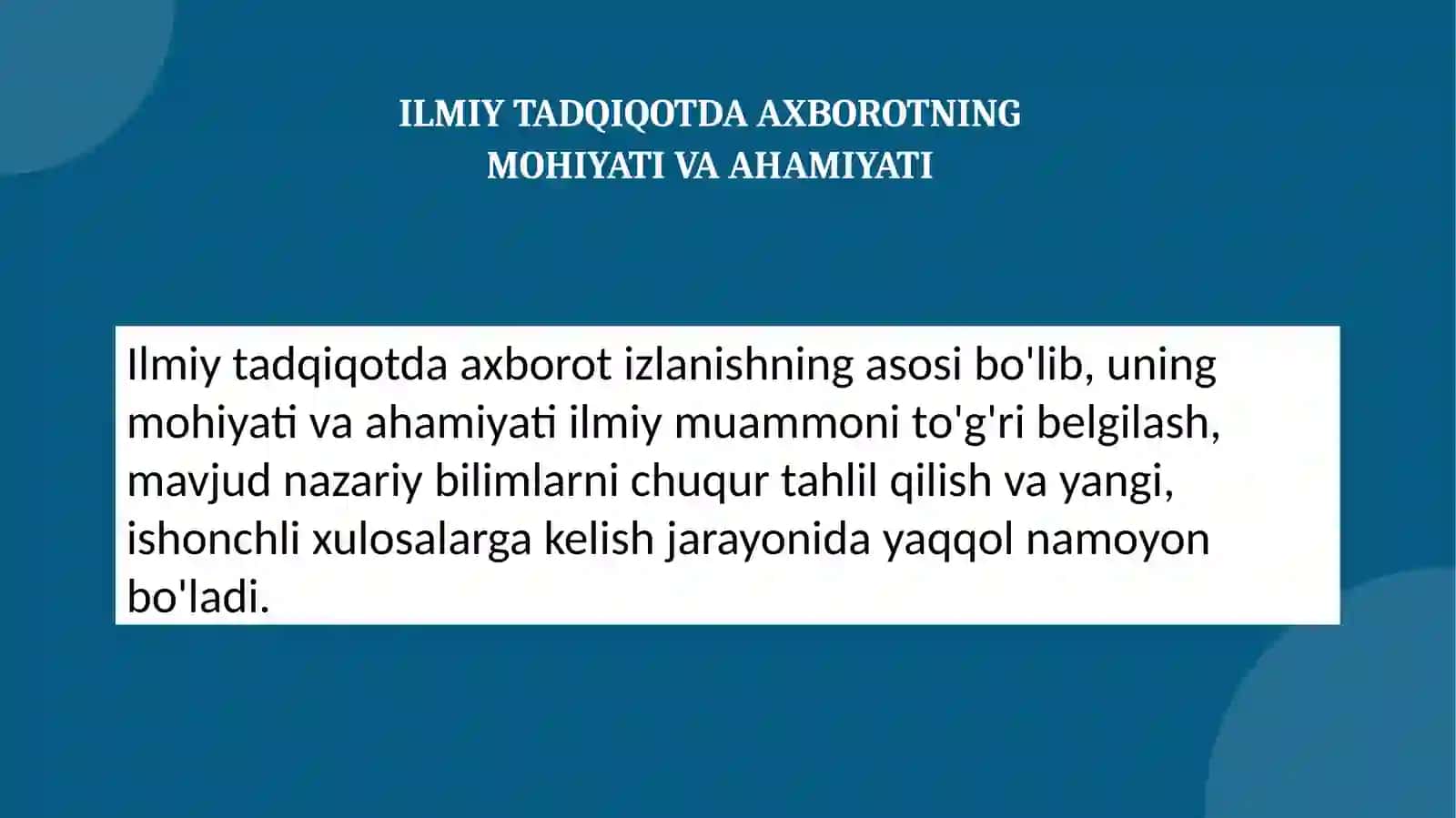 ILMIY TADQIQOTDA AXBOROT VA AXBOROT TEXNOLOGIYALARIDAN FAYDALANISH 3