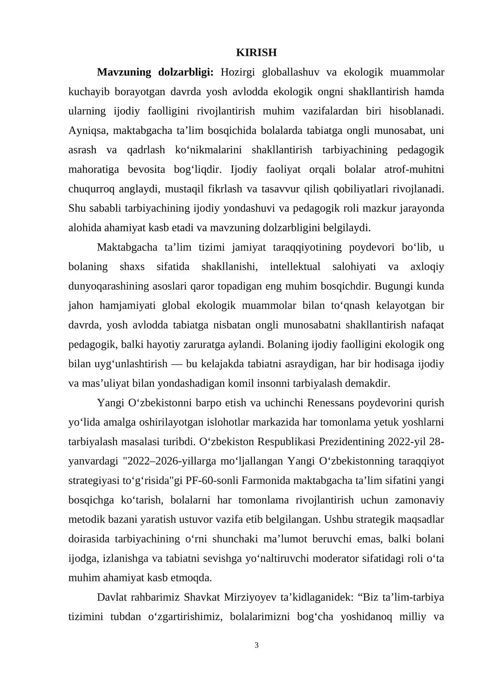 Ijodiy faollik va ekologik ongni rivojlantirishda tarbiyachining pedagogik roli 3