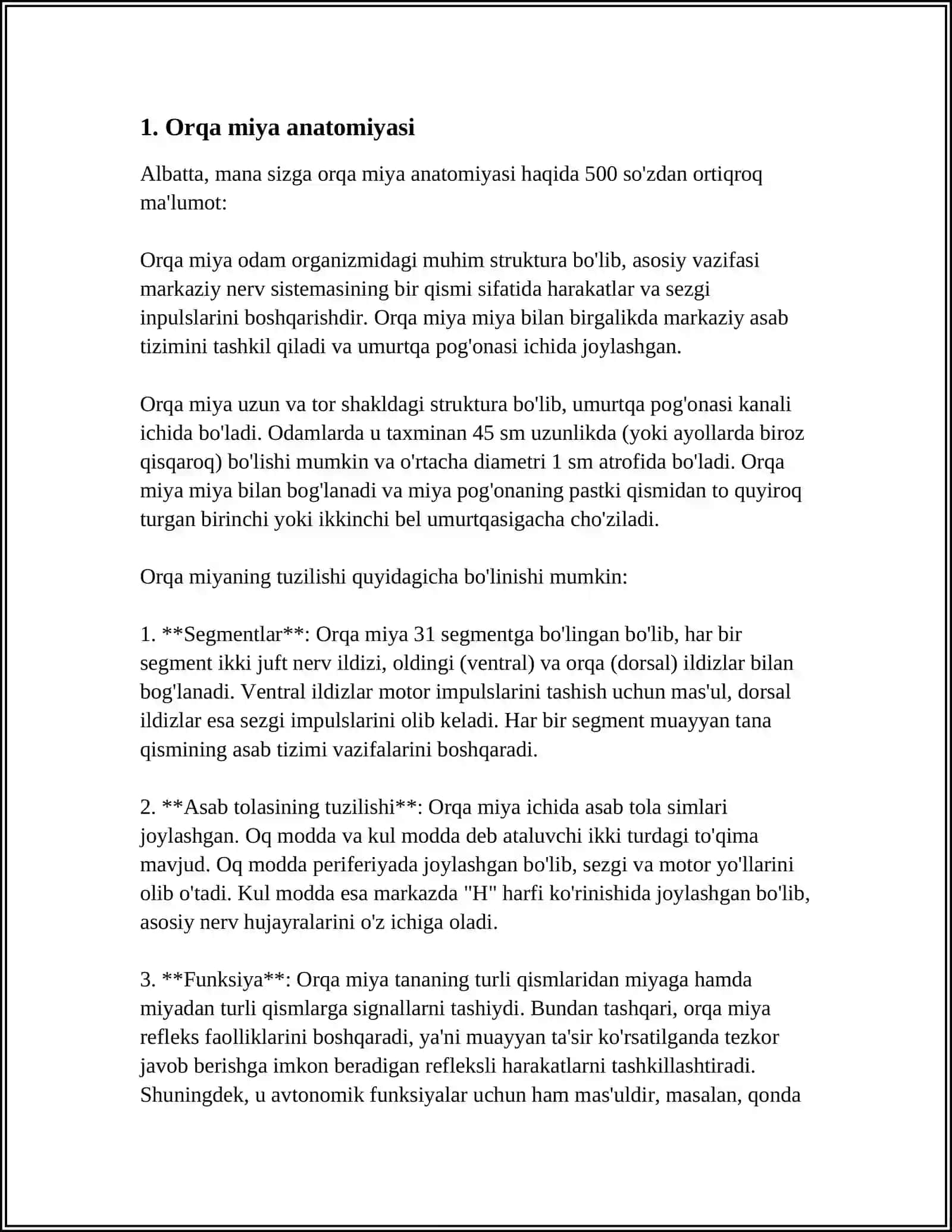 ORQA MIYA ÒZAKLARINING JOYLASHUVI VA ULARNING AHAMIYATI 3