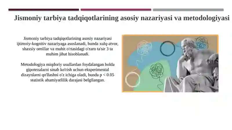 Jismon tarbiya nazariyasi va metodikasi taqdiqot metodlari 3