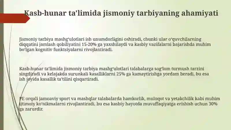 Professional taʼlimda jismoniy tarbiya darslari 3