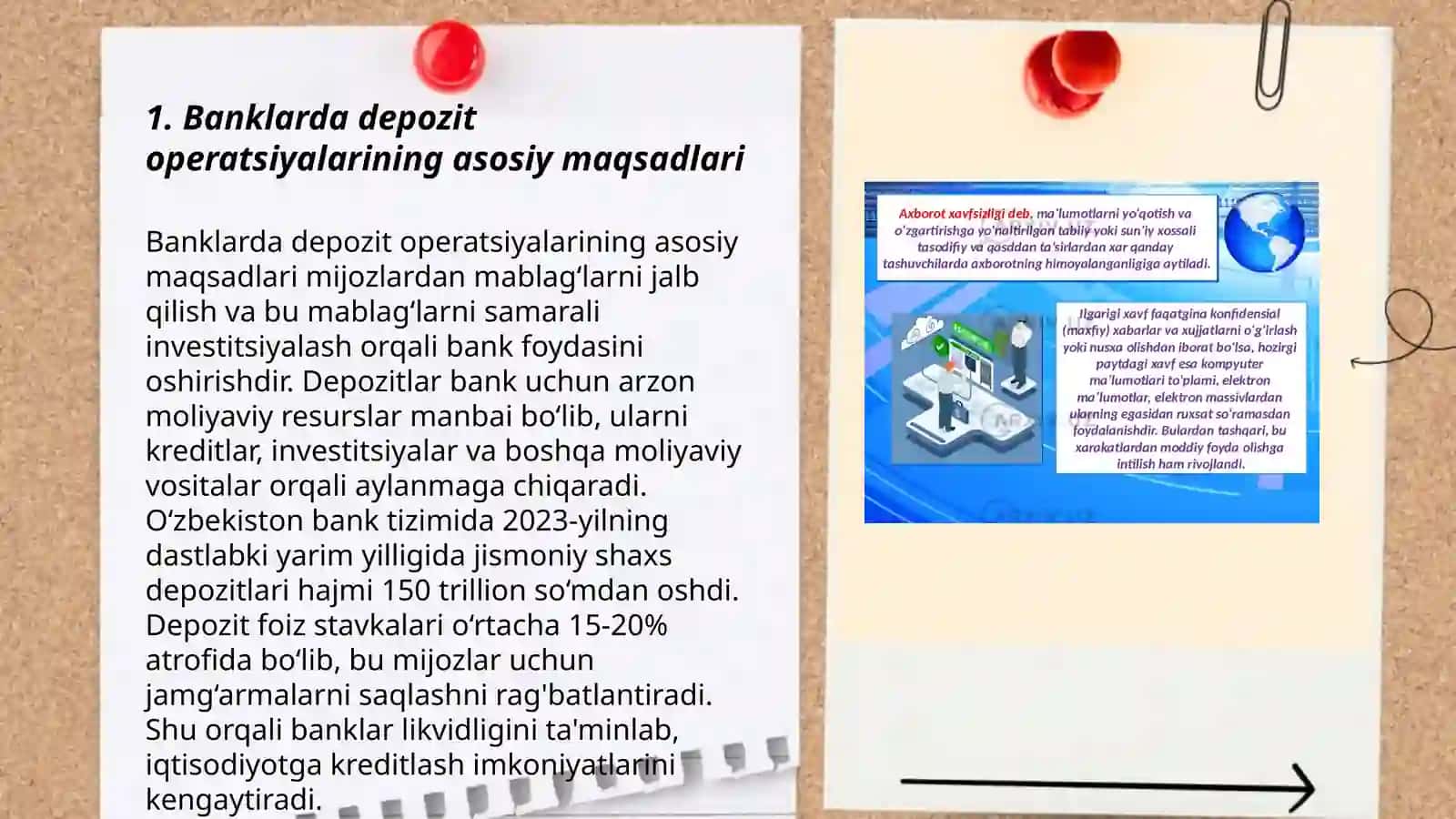 Banklarda depazit aperatsiyalarni tashkil etish 3