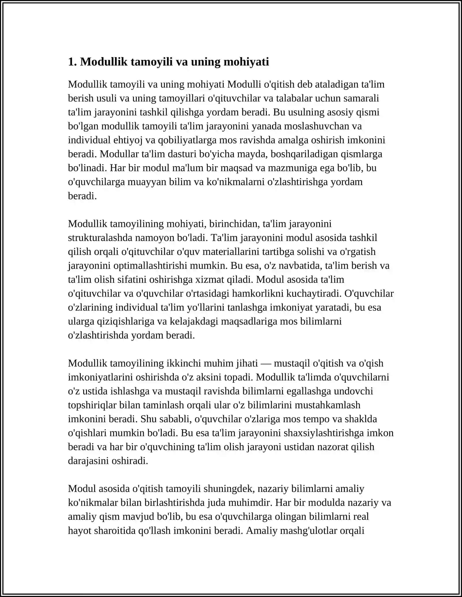 MODULLI O'QITISHNING TAMOYILLARI 3
