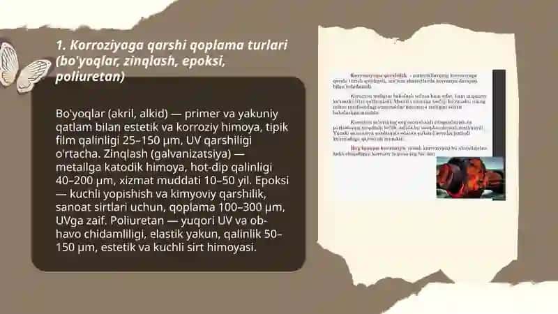 Korroziyaga qarshi qoplamalar qoplash 3
