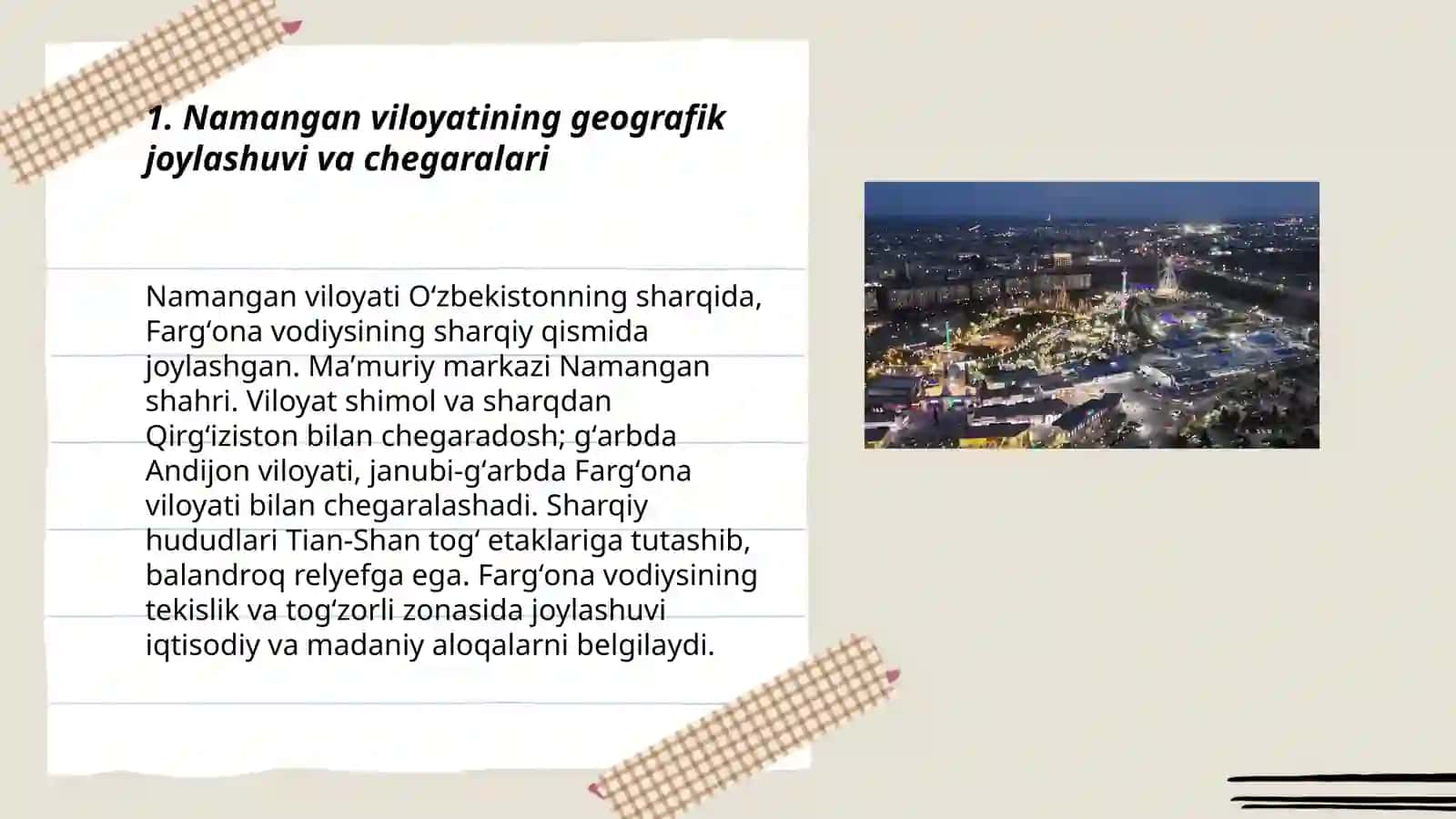 Namangan viloyati geografik joylashuvi 3