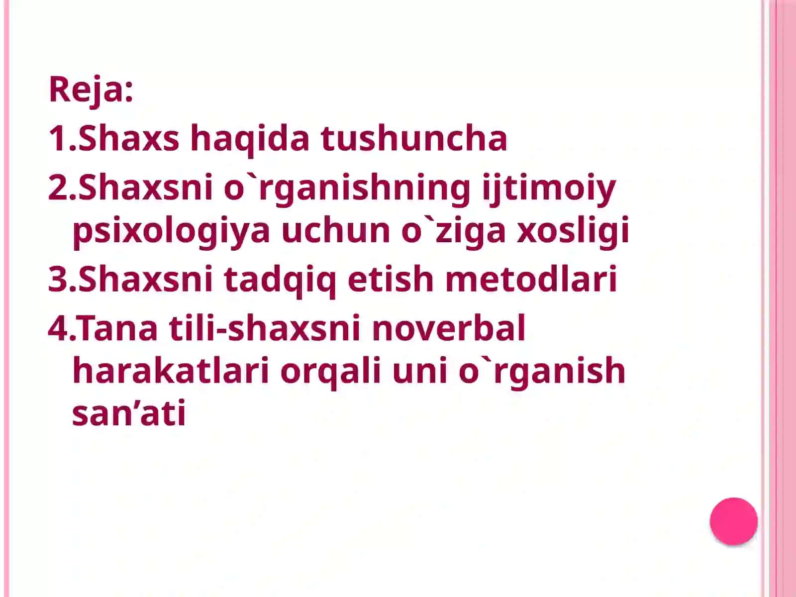 Umumiy psixologiya fanidan TAQDIMOTI 3