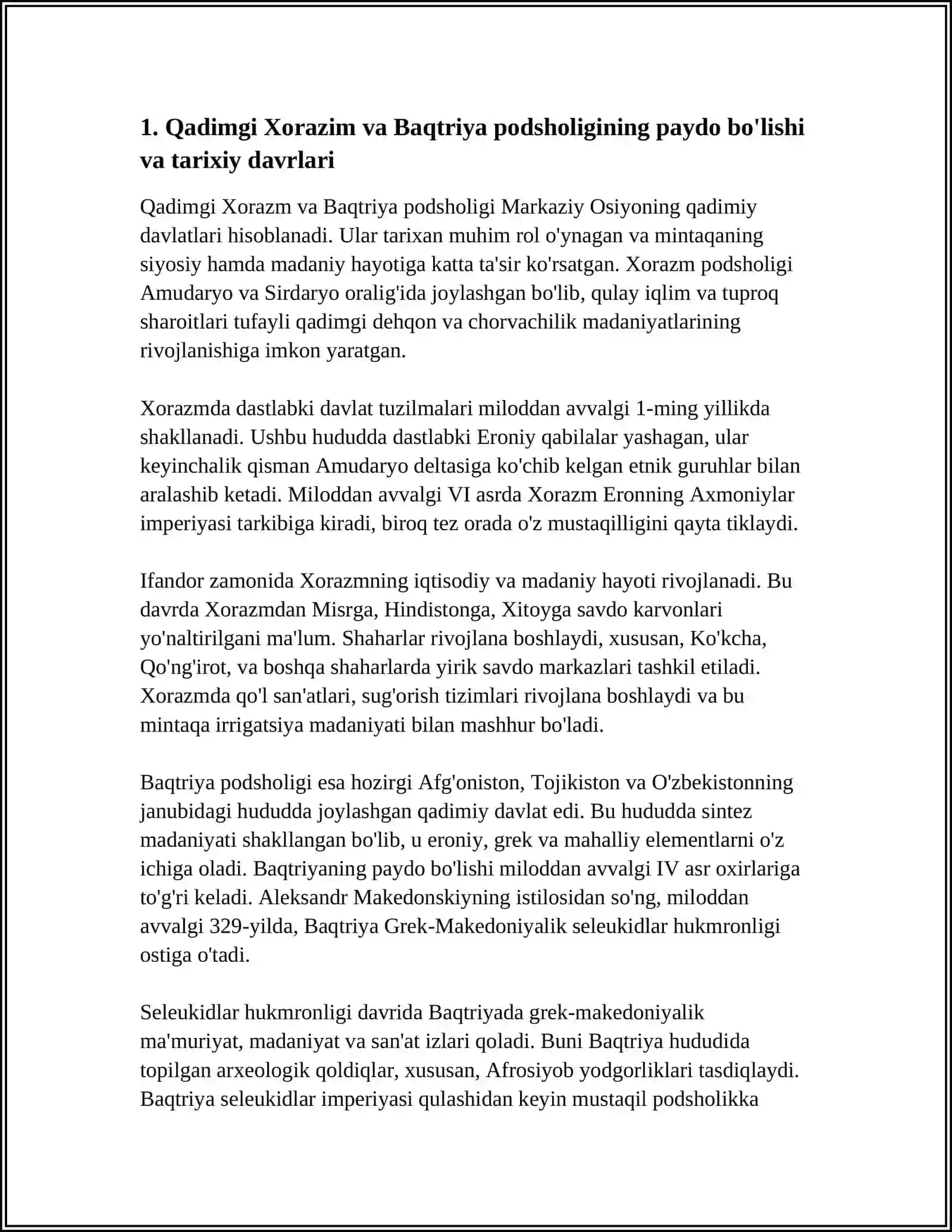 QADIMGI XORAZIM VA BAQTRIYA PODSHOLIGI 3