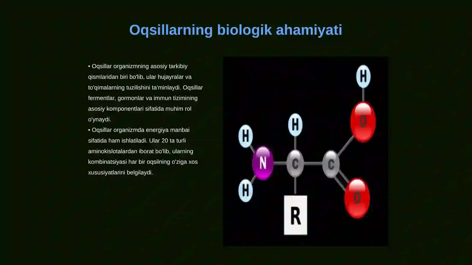 Oqsillarning kimyoviy tuzilishini aniqlashda zamonaviy asbob-uskunalarning ishlash prinsiplarini oʻzlashtirish 3