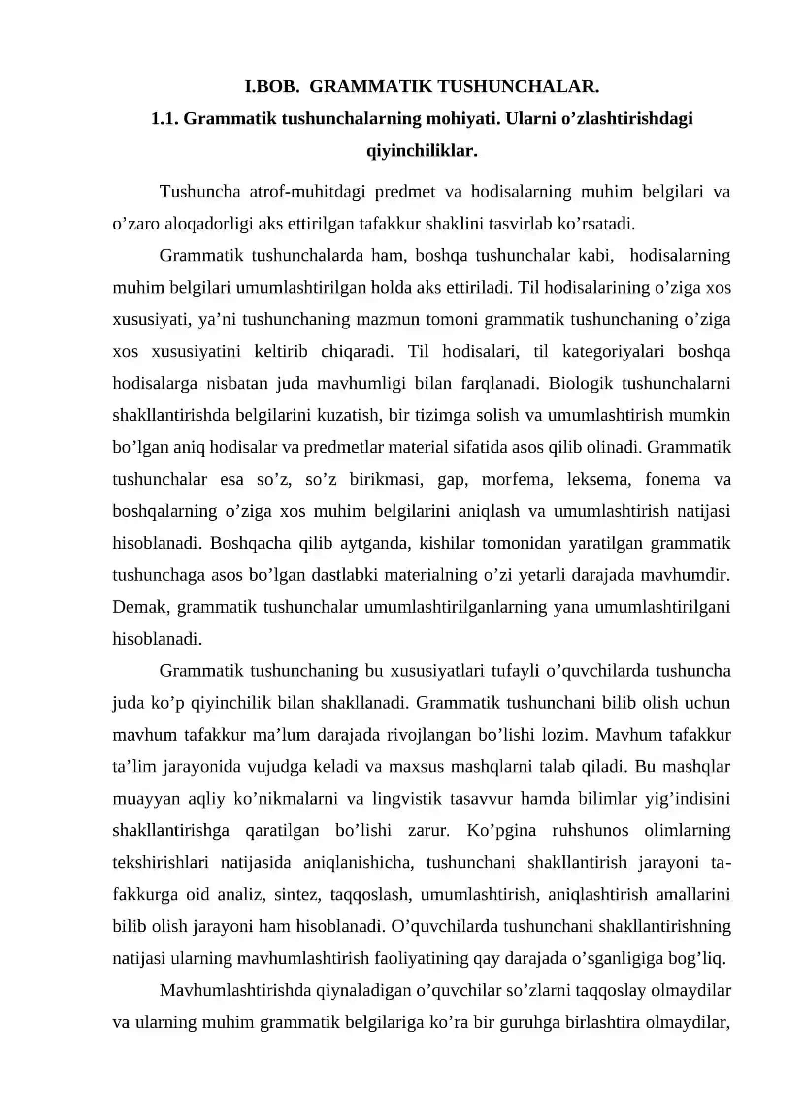 OʻQUVCHILARDA GRAMMATIKA VA SOZ YASALISHIGA OID TUSHUNCHALARNI SHAKLLANTIRISHNING METODIK ASOSLARI 3