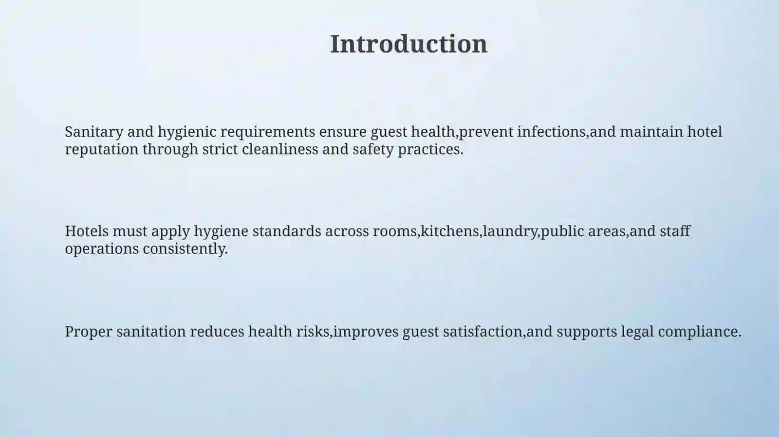 Sanitary and Hygienic Requirements in the Hotel Industry 3