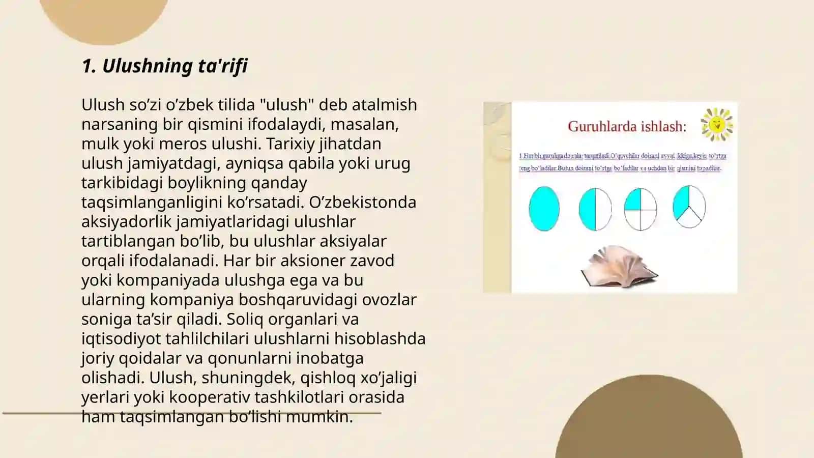 Ulush.Butunning ulushini topish.Ulushga koʻra butunni topish 3