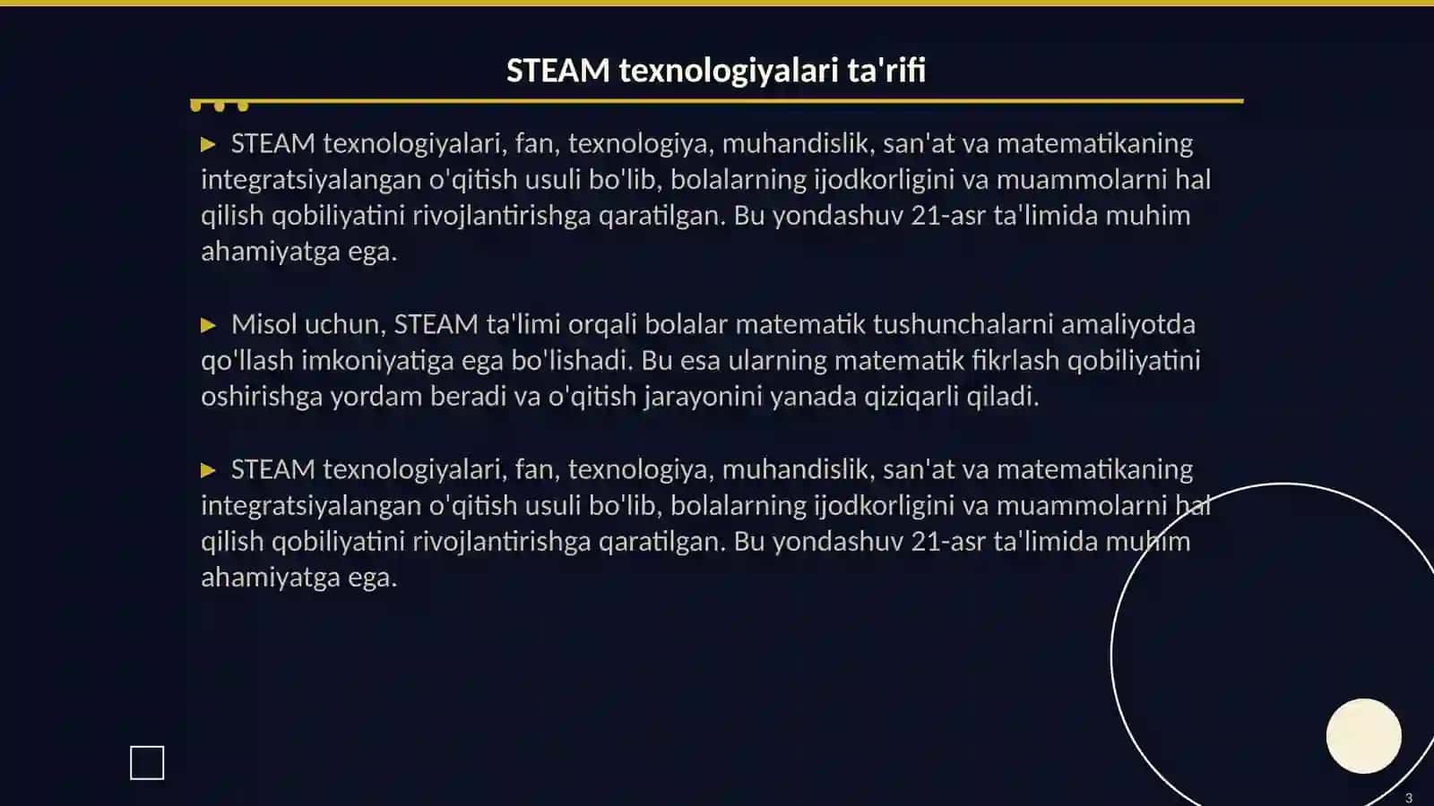 Maktabgacha yoshdagi bolalarning matematik ta'limida STEAM texnologiyalaridan foydalanish 3