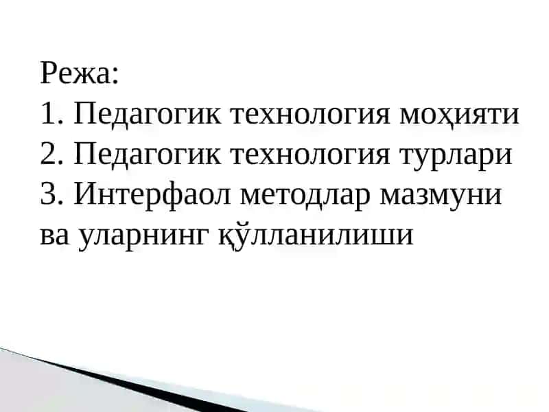 ТАЪЛИМ-ТАРБИЯ ТЕХНОЛОГИЯЛАРИ ВА ЖАҲОН ТАЖРИБАСИ МОДУЛИ 3