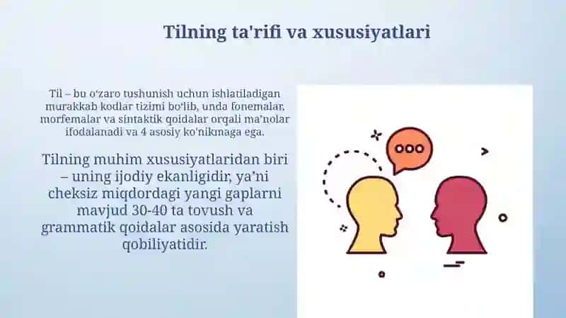 Tilsistema va ramzlar tizimi sifatida 3