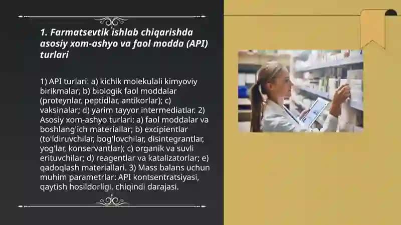 Farmatsevtik ishlab chiqarishda qo’llaniladigan materiallar 3