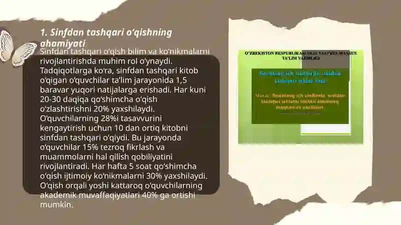 Sinfdan tashqari oʻqish va uni tashkil qilish 3