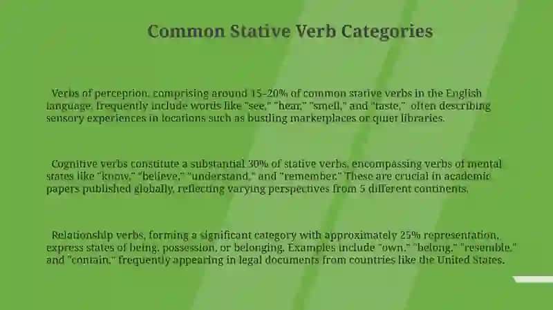 Stative verbs 3