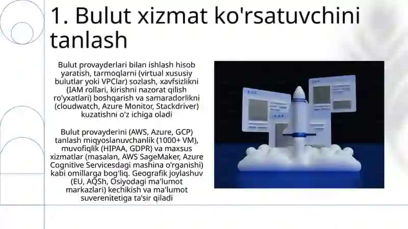 Bulutli texnologiyalar va ular bilan ishlash 3