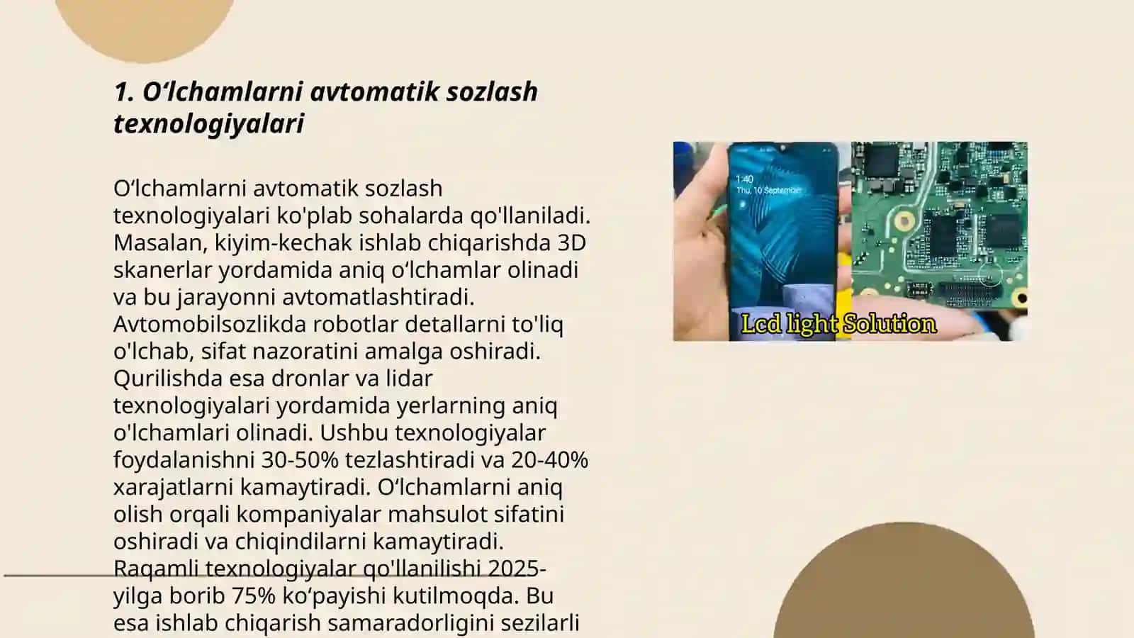Oʻlchamlarni avtomatik sozlash texnologiyalari 3