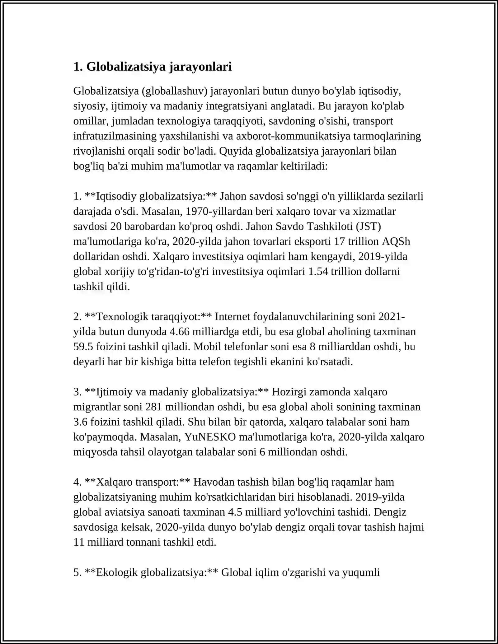 GLOBALLASHUV GLOBALISTIKA VA BARQAROR TARAQQIYOT JARAYONLARINING MOHIYATI 3