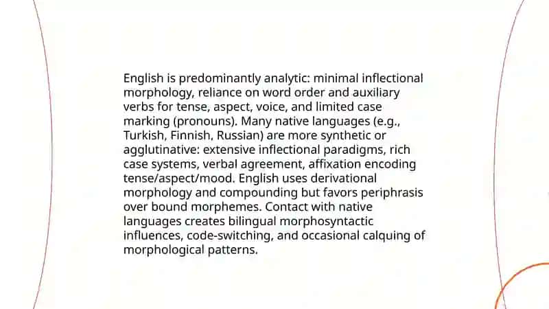 Typology of morphological level of english and native languages 3