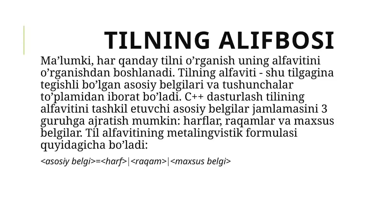 Dasturlashga kirish, dasturlashning asosiy tushunchalari 3