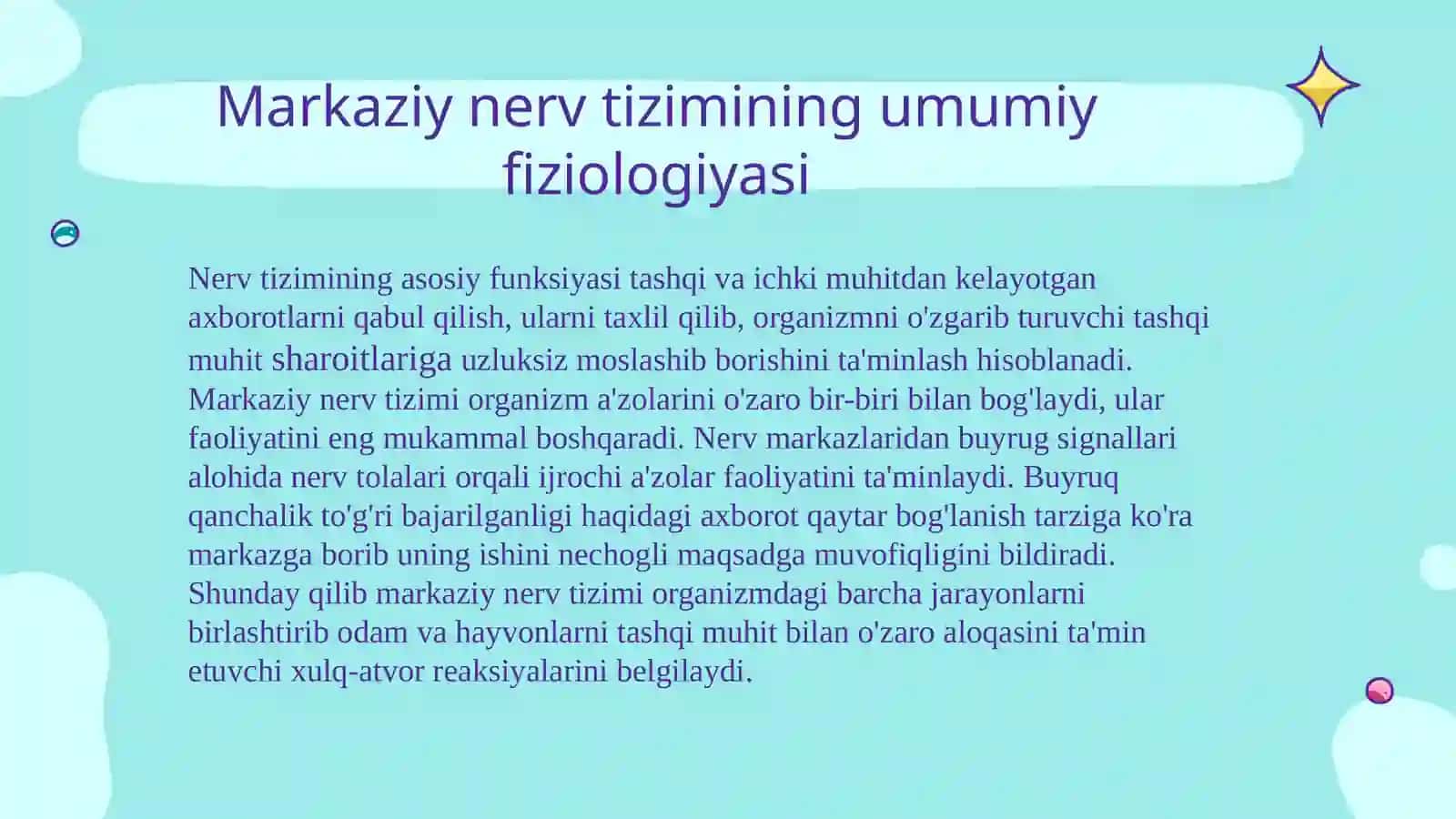 Asab markazlari xossalari fiziologiyasi 3