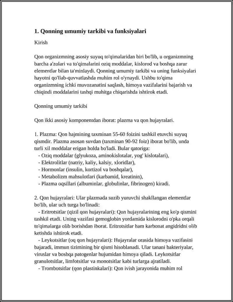 Qonning umumiy tarkibi va funksiyalari 3