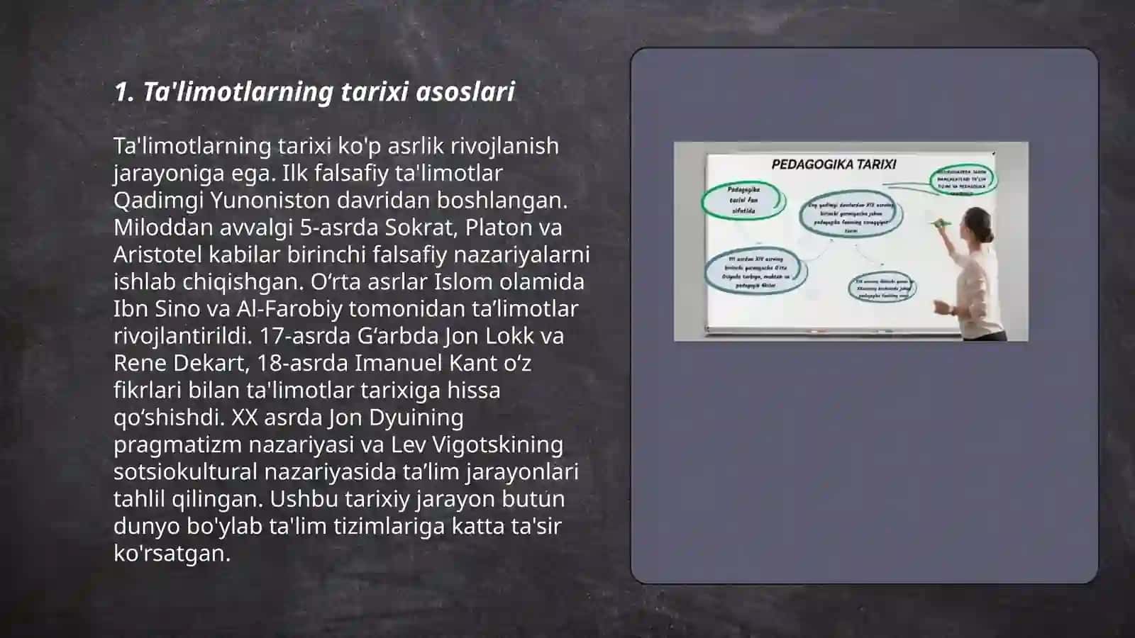 Pedagogika ta'limotlari tarixi 3