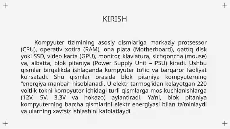 Blok Pitaniya (Power Supply Unit - PSU) 3