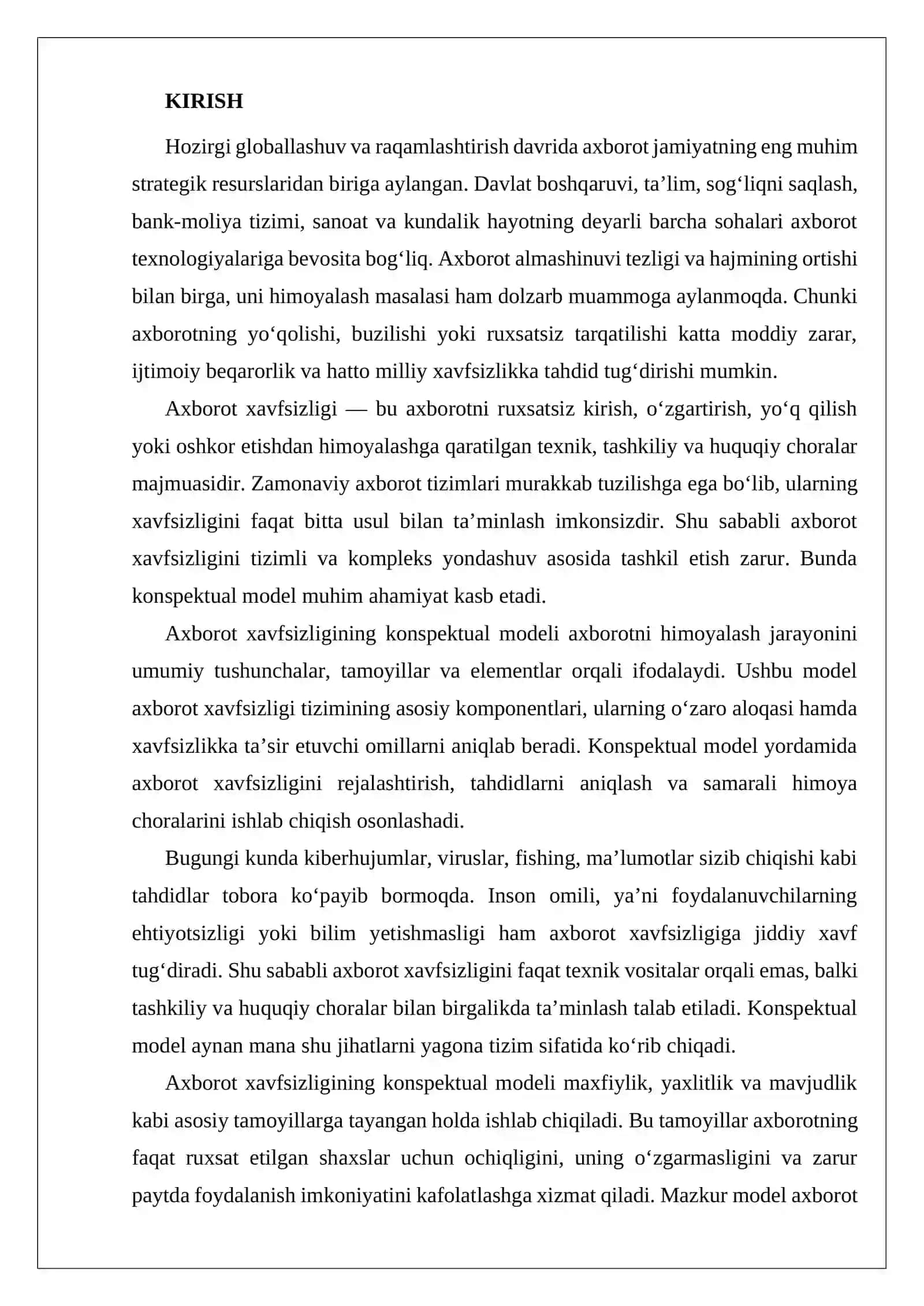 Axborot xavfsizligini konspektual modeli 3