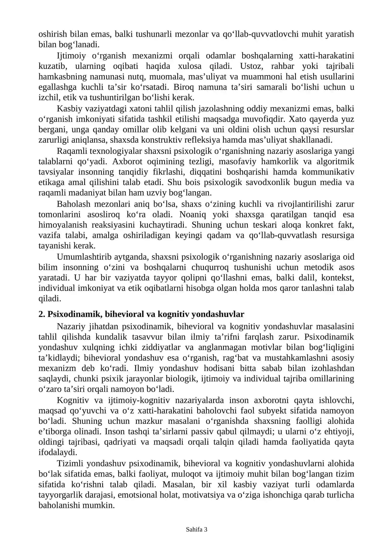Shaxsni o‘rganish nazariyalari va yondashuvlari 3