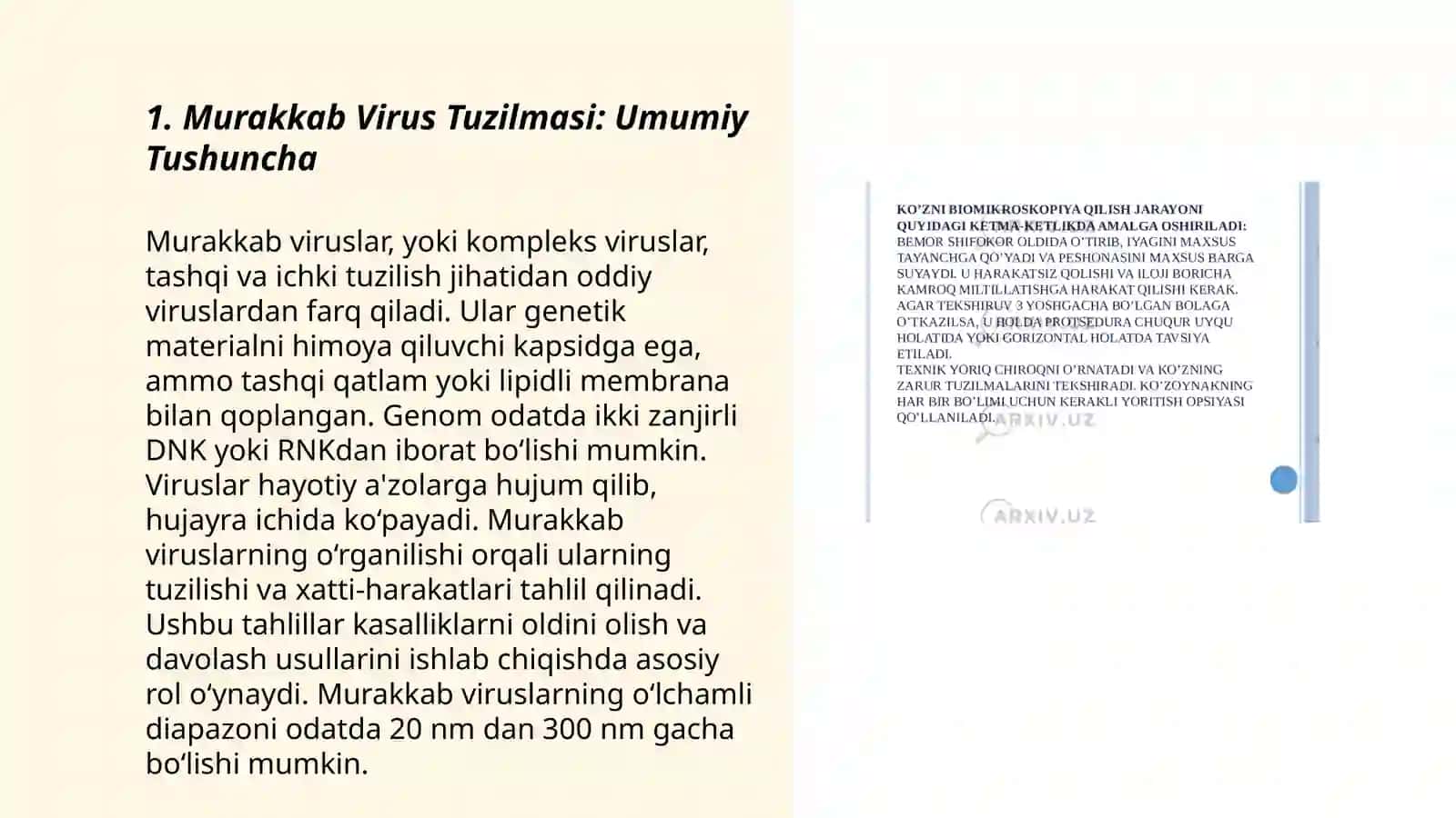 Murakkab tuzilishga ega boʻlgan ósimlik,inson va hayvon virusli kasalliklari va ularning profilaktikasi 3