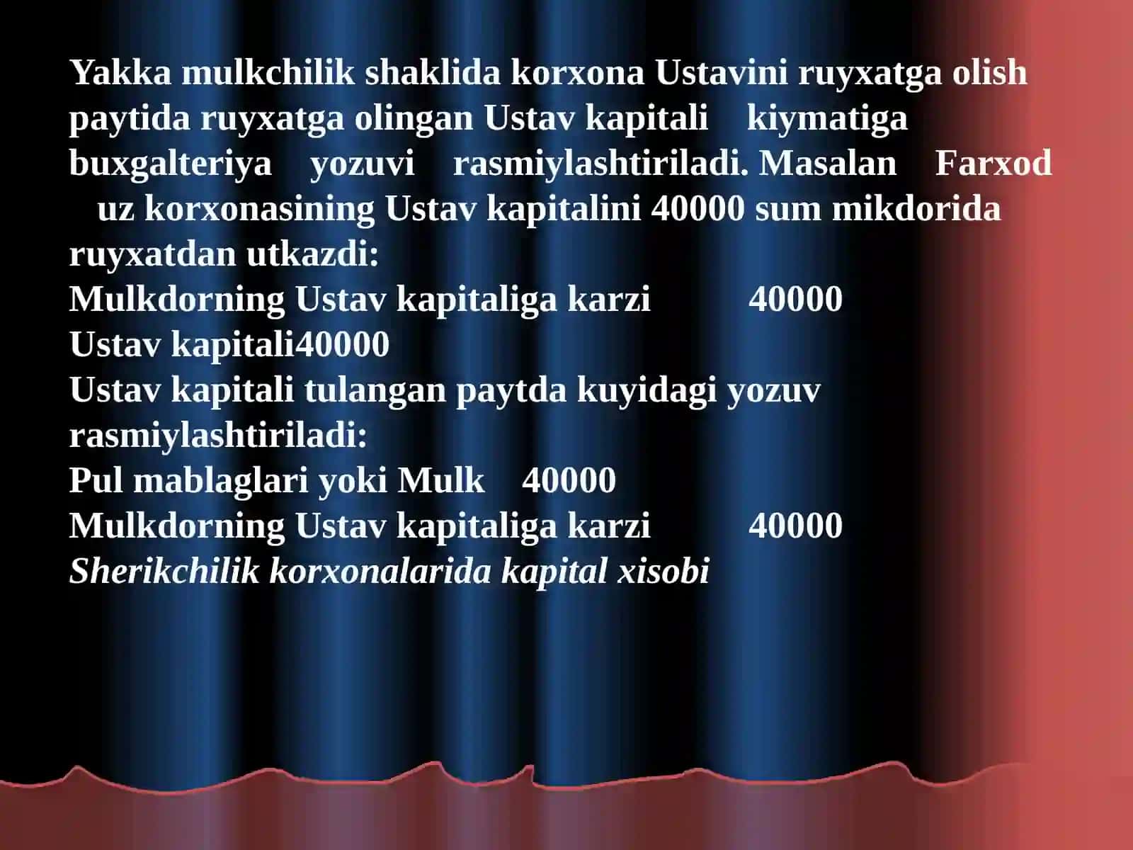 XUSUSIY KAPITAL TUGRISIDA XISOBOT 3