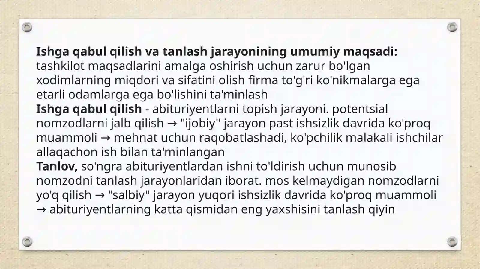 Xodimlarni yollash va tanlash 3
