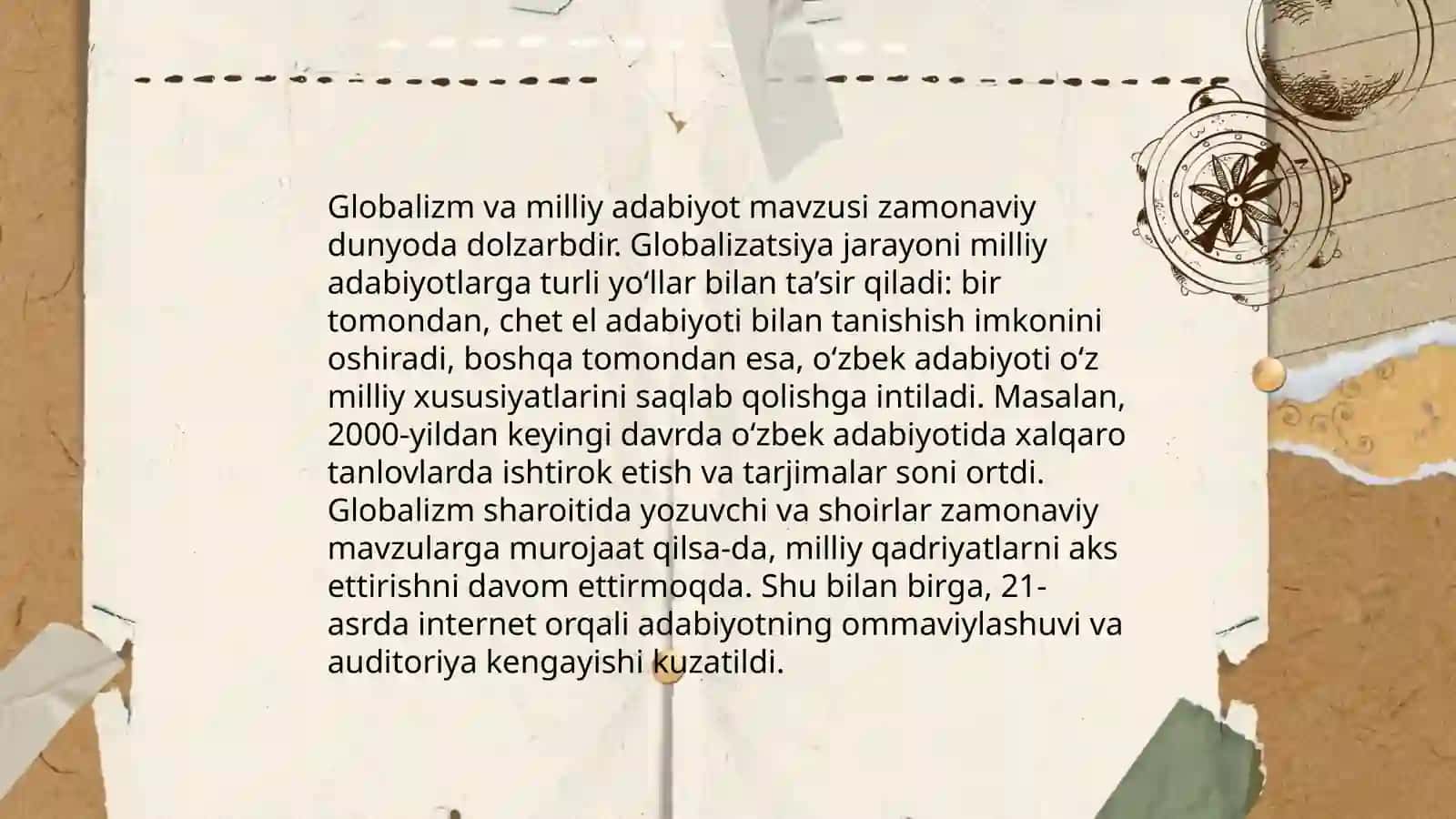 Globalizm va milliy adabiyot 3