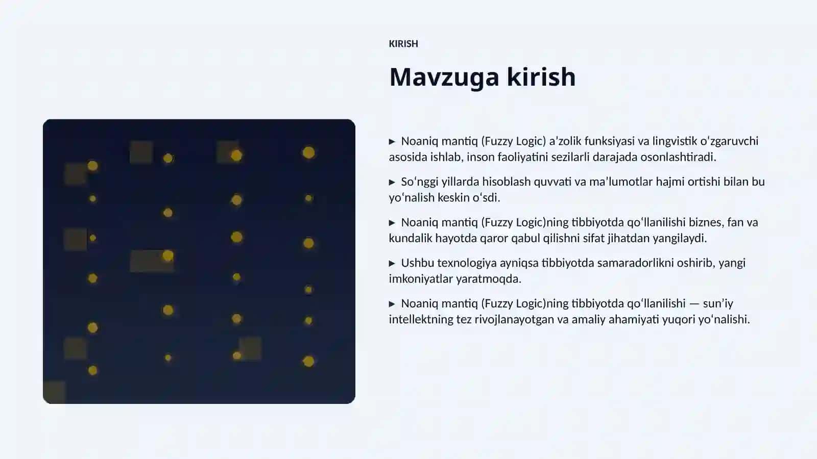 Noaniq Mantiq (Fuzzy Logic)ning Tibbiyotda Qoʻllanilishi 3