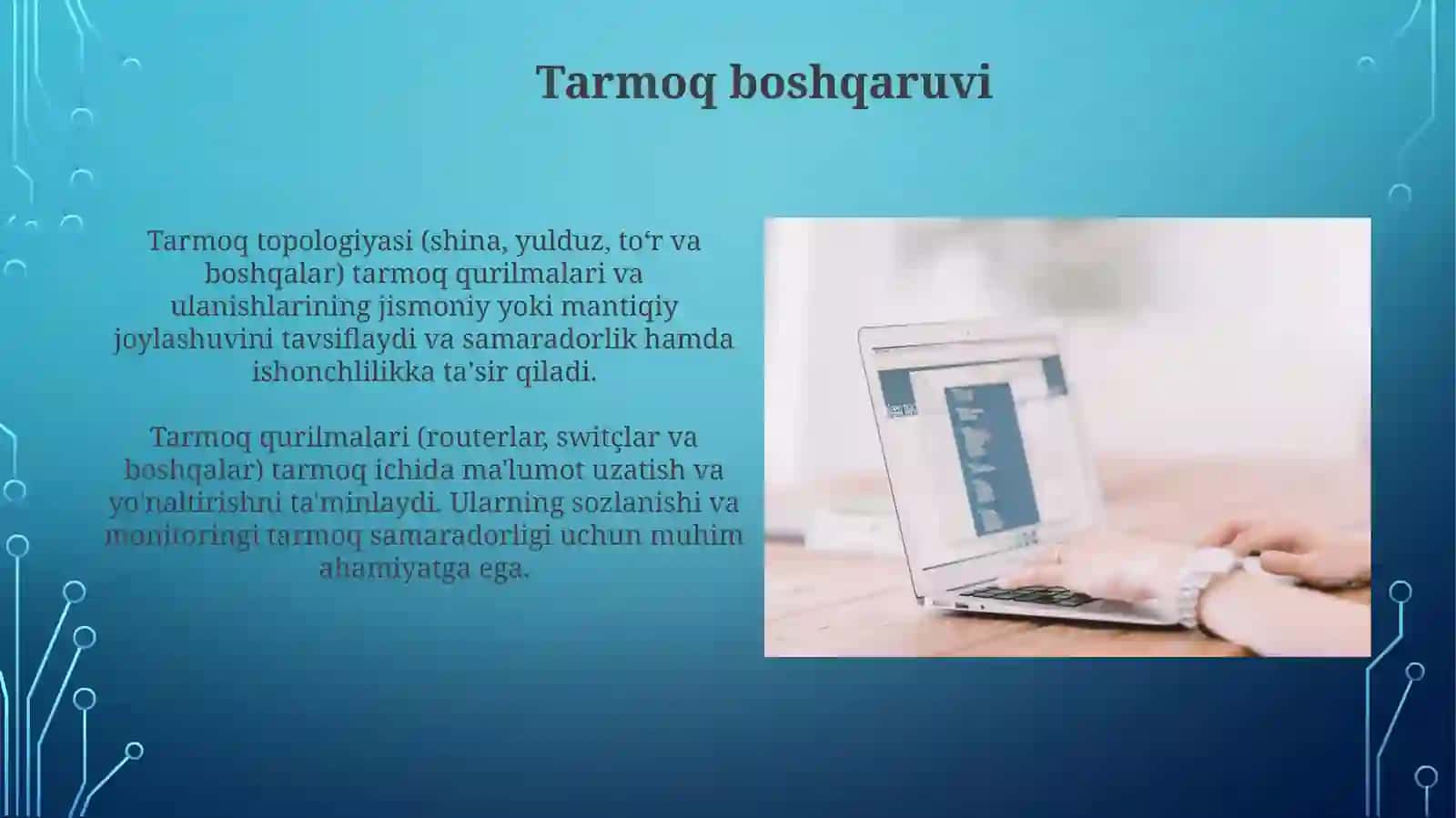Kampyutertarmoqlarining asosiy elementlari 3