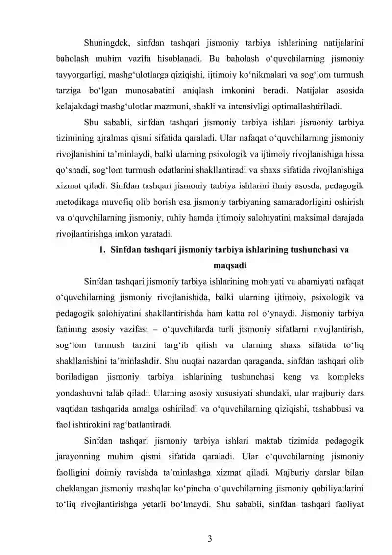 Sinfdan tashqari jismoniy tarbiya ishlari 3