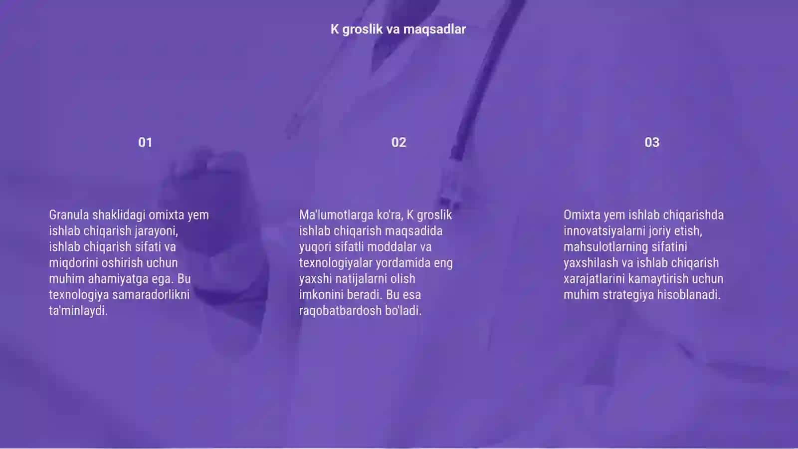 Granula shaklidagi omixta yem ishlab chiqarish 3