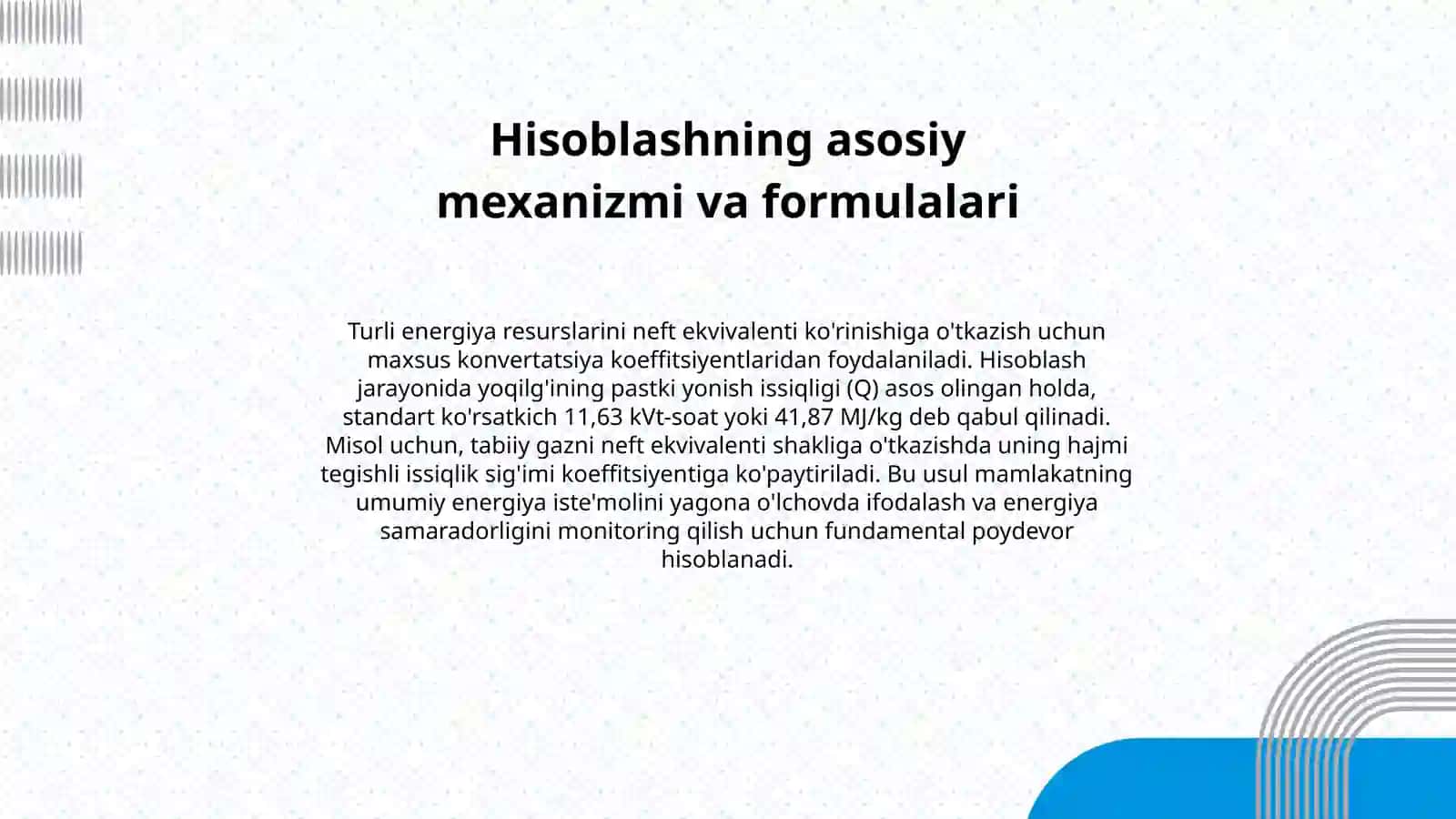Energiya resurslarini neft ekvivalenti asosida hisoblash usullari va ularning amaliy ahamiyati 3
