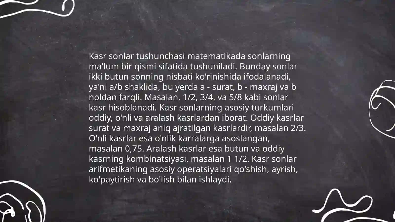 Unli kasr va ular ustida arifmetik amallarni bajarish algoritmi 3