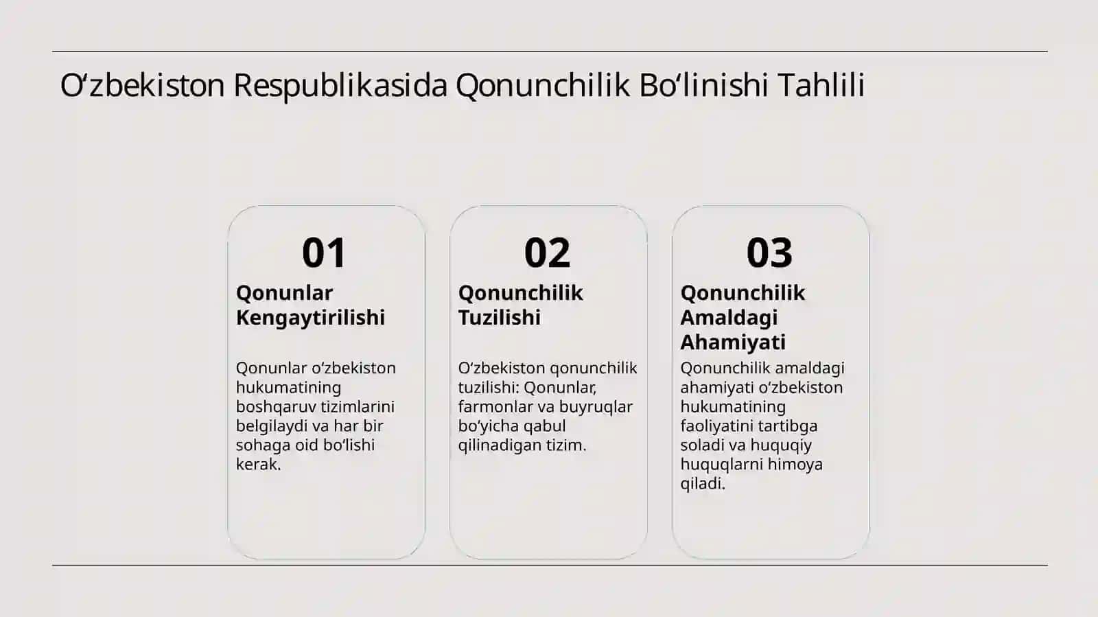 O‘zbekiston Respublikasi hokimyatining bo‘linishi 3