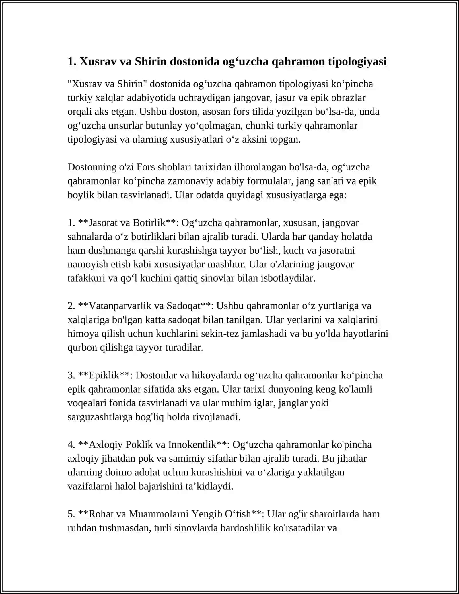 Xusrav va Shirin dostonidagi og'uzcha elementlar 3