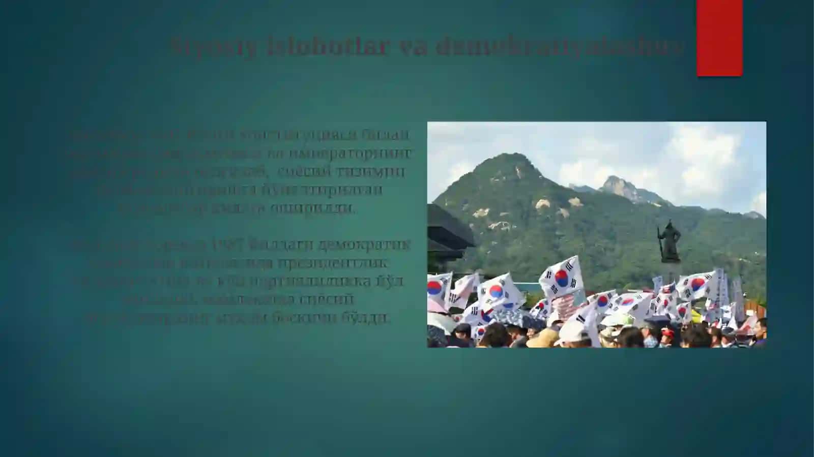 Yaponiya va Koreya maʼrifatli boshqaruv va mustaqil taraqqiyot yoʻlida 3