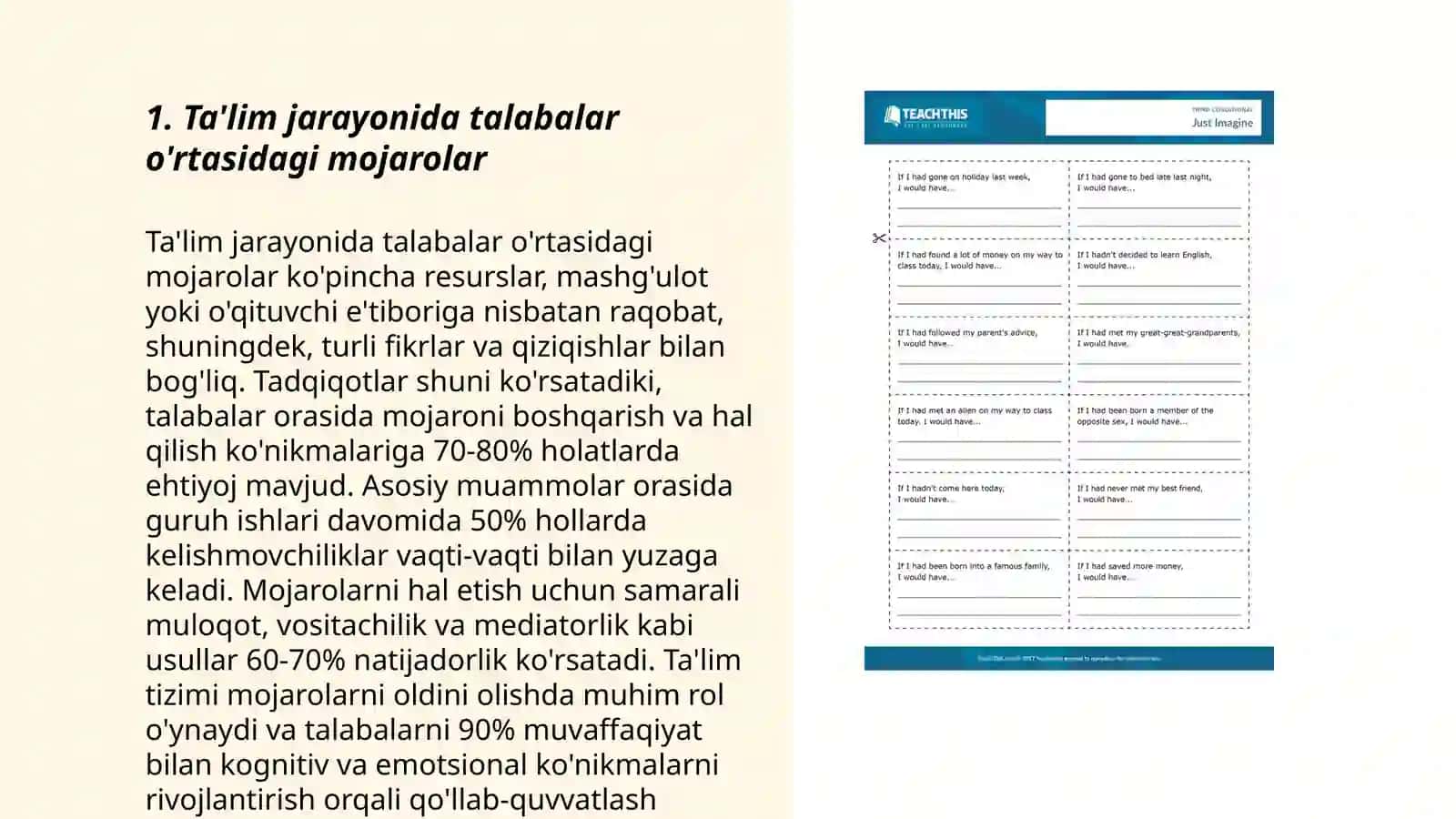 Ta'lim jarayonida talabalar o'rtasidagi mojarolar 3