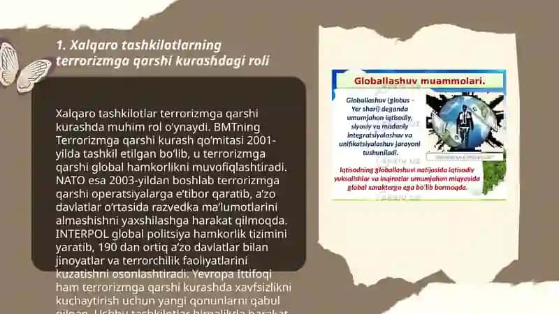 Xalqaro tashkilotlarning terrorizmga qarshi kurashining ahamiyati 3